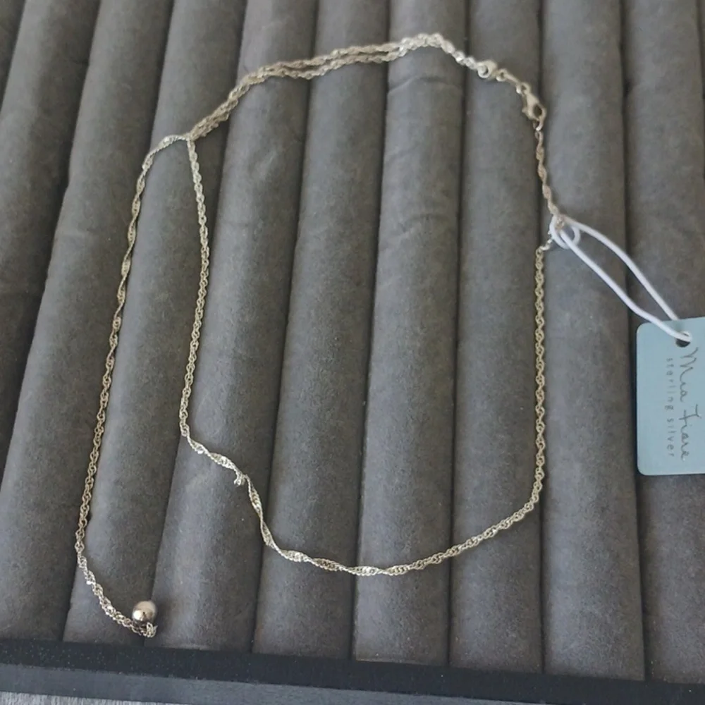 Mia Fiore Dyadema Sterling Silver 925 Twisted Adjust Necklace Up to 24